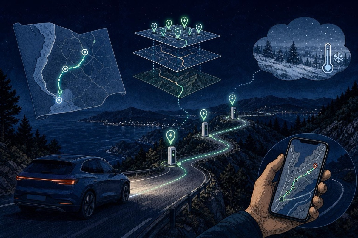 EV Finder : planifier ses recharges sur un trajet, sans backend